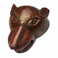 [animal], Handmade Wooden Mask, Wall Hanging, Painted, Poplar Wood, High Quality