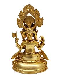 Crystal Ganesha Statue With [metal - Stone Craft] - Partly Gold Plated