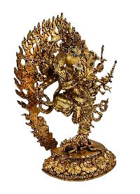 [ganesh], Buddhist Handmade Statue, [full Gold Plated], [face Paint] 