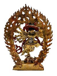 [ganesh], Buddhist Handmade Statue, [full Gold Plated], [face Paint] 