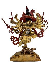 [ganesh], Buddhist Handmade Statue, [full Gold Plated], [face Paint] 