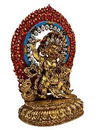 [vajrapani], Buddhist Handmade Statue, [full Gold Plated], [face Paint] 