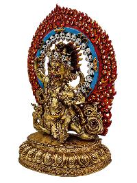 [vajrapani], Buddhist Handmade Statue, [full Gold Plated], [face Paint] 