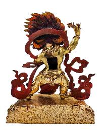[vajrapani], Buddhist Handmade Statue, [full Gold Plated], [face Paint] 