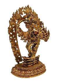 [hevajra], Buddhist Handmade Statue, [full Gold Plated], [face Paint] 