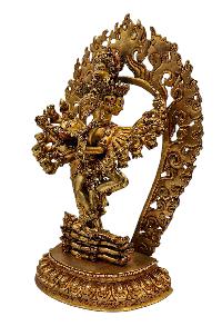 [hevajra], Buddhist Handmade Statue, [full Gold Plated], [face Paint] 