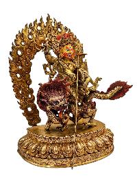 [white Jambhala], [dragon Jambhala], Buddhist Handmade Statue, [full Gold Plated], [face Paint] 