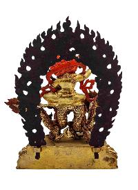 [white Jambhala], [dragon Jambhala], Buddhist Handmade Statue, [full Gold Plated], [face Paint] 