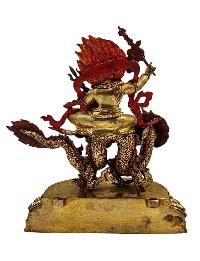 [white Jambhala], [dragon Jambhala], Buddhist Handmade Statue, [full Gold Plated], [face Paint] 