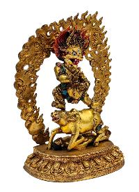 [yamantaka], Buddhist Handmade Statue, [full Gold Plated], [face Paint] 