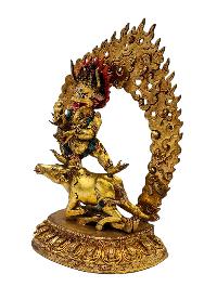 [yamantaka], Buddhist Handmade Statue, [full Gold Plated], [face Paint] 