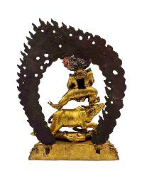 [yamantaka], Buddhist Handmade Statue, [full Gold Plated], [face Paint] 