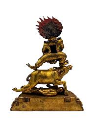 [yamantaka], Buddhist Handmade Statue, [full Gold Plated], [face Paint] 