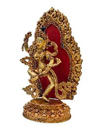 [machig Labdron], Buddhist Handmade Statue, [full Gold Plated], [face Paint] 