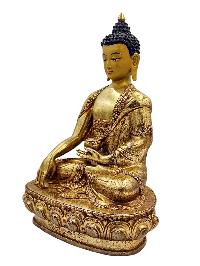 [shakyamuni Buddha], Buddhist Handmade Statue, [full Gold Plated], [face Paint] 