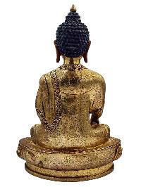 [shakyamuni Buddha], Buddhist Handmade Statue, [full Gold Plated], [face Paint] 