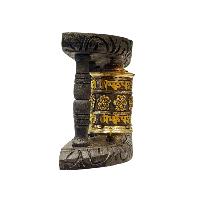 Buddhist Handmade Wall Prayer Wheel With Mantra Inside, [ashtamangala], Wall Mountable