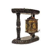 Buddhist Handmade Wall Prayer Wheel With Mantra Inside, [buddha], Wall Mountable
