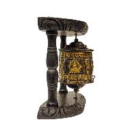 Buddhist Handmade Wall Prayer Wheel With Mantra Inside, [buddha], Wall Mountable
