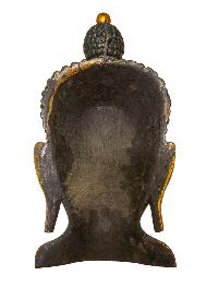 [buddha Head], Buddhist Handmade Wooden Statue, Wall Hanging, [thangka Color Finishing], Poplar Wood
