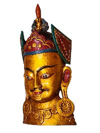 [padmasambhava], Buddhist Handmade Wooden Statue, Wall Hanging, [thangka Color Finishing], Poplar Wood