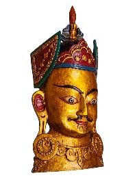 [padmasambhava], Buddhist Handmade Wooden Statue, Wall Hanging, [thangka Color Finishing], Poplar Wood
