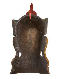 [padmasambhava], Buddhist Handmade Wooden Statue, Wall Hanging, [thangka Color Finishing], Poplar Wood