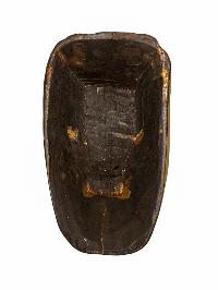 [tribal Mask], Handmade Wooden Mask, Wall Hanging, [thangka Color Finishing], Poplar Wood