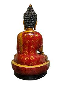 [shakyamuni Buddha], Buddhist Handmade Wooden Statue, Wall Hanging, [thangka Color Finishing], Poplar Wood
