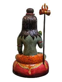 [shiva], Handmade Wooden Statue, [thangka Color Finishing], Poplar Wood