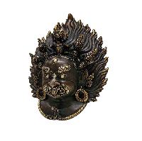 [bhairav], Handmade Ritual Metal Mask, Antique Finishing, Mahakala, Aakash Bhairav