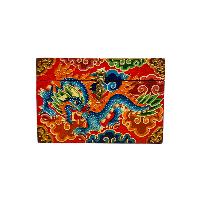 Buddhist Wooden Box With [dragon], Tibetan Style With Traditional Colors