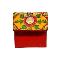 Buddhist Wooden Box With [dragon], Tibetan Style With Traditional Colors