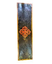 Tibetan Buddhist Cabinet With Ashtamangala, Two Drawers And Two Doors, [painted]