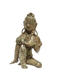 [+ 50 Year Old] Buddhist Miniature Statue Of [parvati],  [old Stock]
