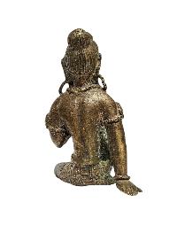 [+ 50 Year Old] Buddhist Miniature Statue Of [parvati],  [old Stock]
