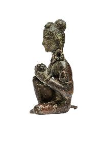[+ 50 Year Old] Buddhist Miniature Statue Of [parvati], [old Stock]