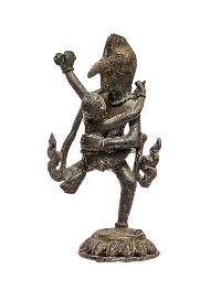 [+ 50 Year Old] Buddhist Miniature Statue Of [garuda Shakti], [old Stock]