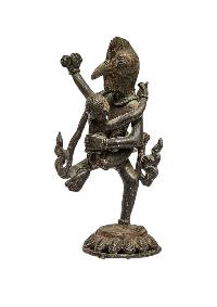 [+ 50 Year Old] Buddhist Miniature Statue Of [garuda Shakti], [old Stock]