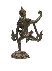 [+ 50 Year Old] Buddhist Miniature Statue Of [garuda Shakti], [old Stock]