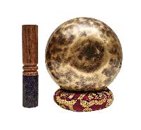 [full Moon Bowl], Moon Carved, Buddhist Hand Beaten, Antique Finishing, [select Accessories]