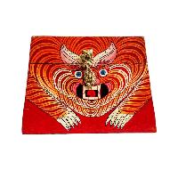 Buddhist Wooden Box With [tiger], Tibetan Style With Traditional Colors