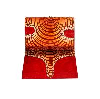 Buddhist Wooden Box With [tiger], Tibetan Style With Traditional Colors