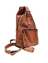 Himalayan Yak Leather [side Shoulder Bar], [2 Zip], [2 Pockets]