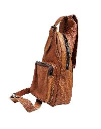 Himalayan Yak Leather [side Shoulder Bar], [2 Zip], [2 Pockets]