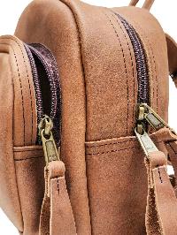 Himalayan Yak Leather [back Pack], [2 Zip], [2 Pocket]