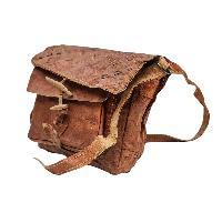Himalayan Yak Leather Bag, [2 Pocket], [side Shoulder Bag]