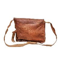 Himalayan Yak Leather Bag, [2 Pocket], [side Shoulder Bag]
