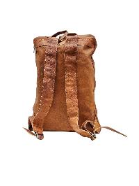 Himalayan Yak Leather [back Pack Bag], [1 Button], [1 Zip], [2 Pocket]