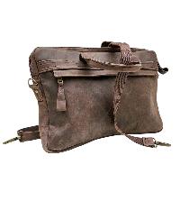 Himalayan Yak Leather [laptop Bag], [3 Zip], [3 Pocket]